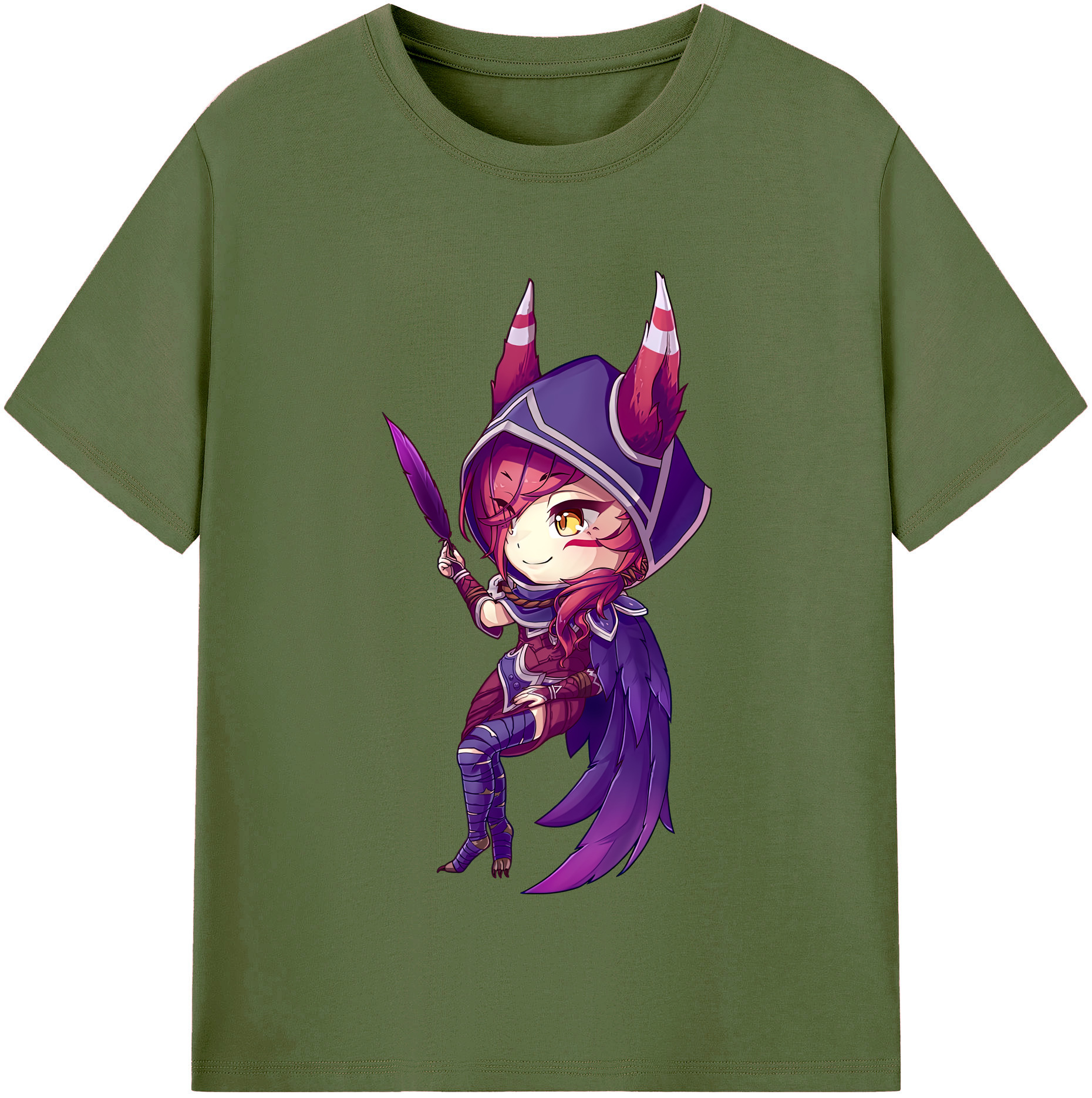 リーグ・オブ・レジェンド League of Legends LOL 綿100％半袖Tシャツ（フロントプリント）